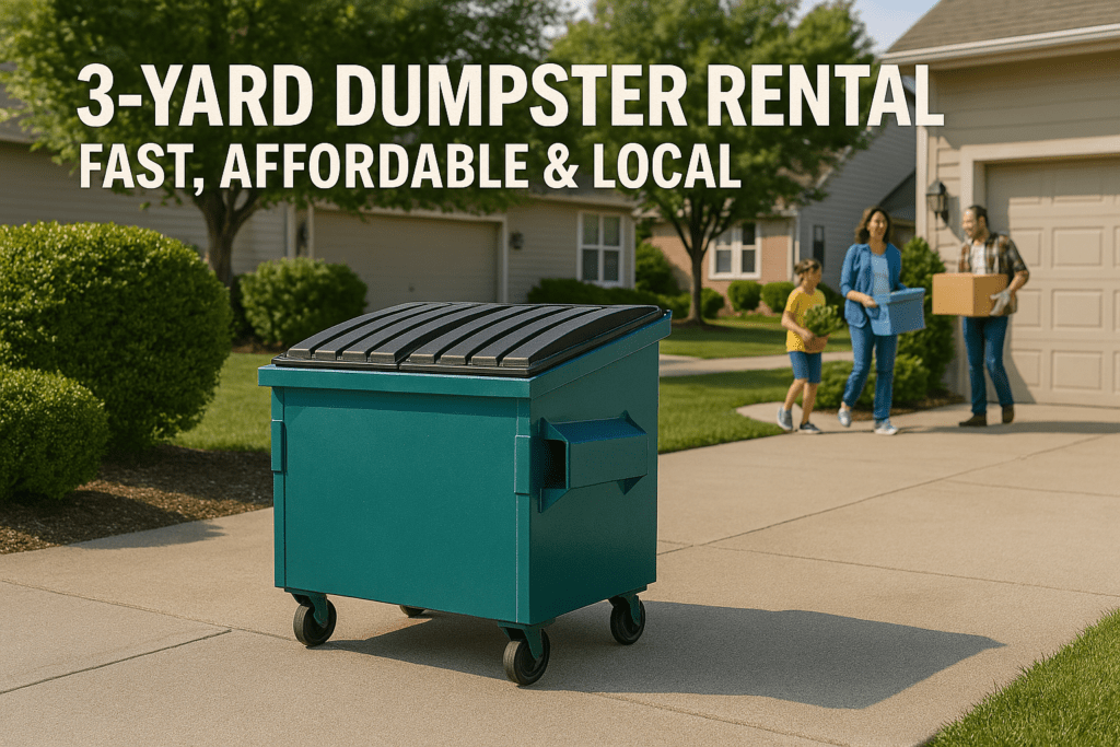 3 yard dumpster in los Angeles by clean up cali dumpster-services.com